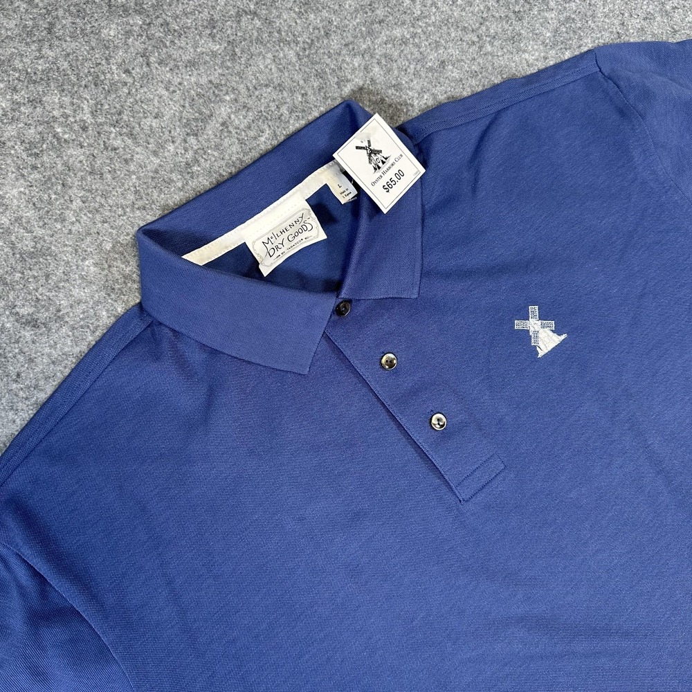 McIlhenny Dry Goods Polo Shirt Mens Extra Large Blue 032 Reserve Tabasco Cotton